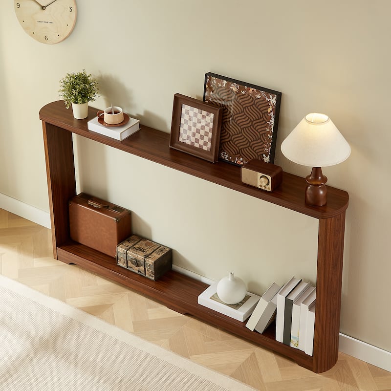 Entryway Table Narrow Console Table with Storage, Hallway Decor Wood Console Tables, Console Sofa Side Table for Foyer