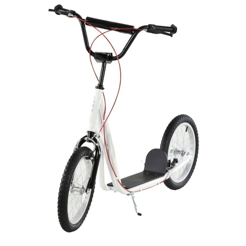 Children’s Ride-On Scooter with Soft Grip Handlebar and Anti-Slip Foot Deck for Outdoor Use - 54.75"L x 22.75"W x 35.5"-37.75"H