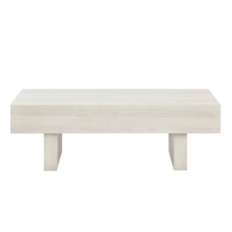 Modern Accent Coffee Table, 47.5"W x 23.5"D x 16"H, For Living Room, Lounge, Or Office