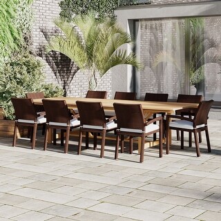 Extendable Rectangular Dining Set with Off-white