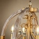 preview thumbnail 13 of 12, 4 Light Farmhouse Wood Globe Chandelier Candle Style Pendant Light - W:22"