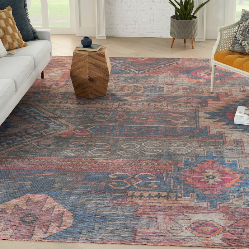 New Concept Washables Southwestern Machine Washable Area Rug - 7'10" x 9'10" - Rectangle