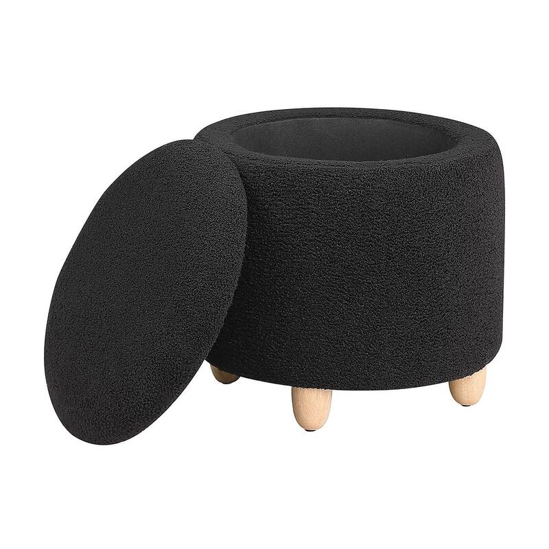 Corvair Upholstered Round Storage Ottoman