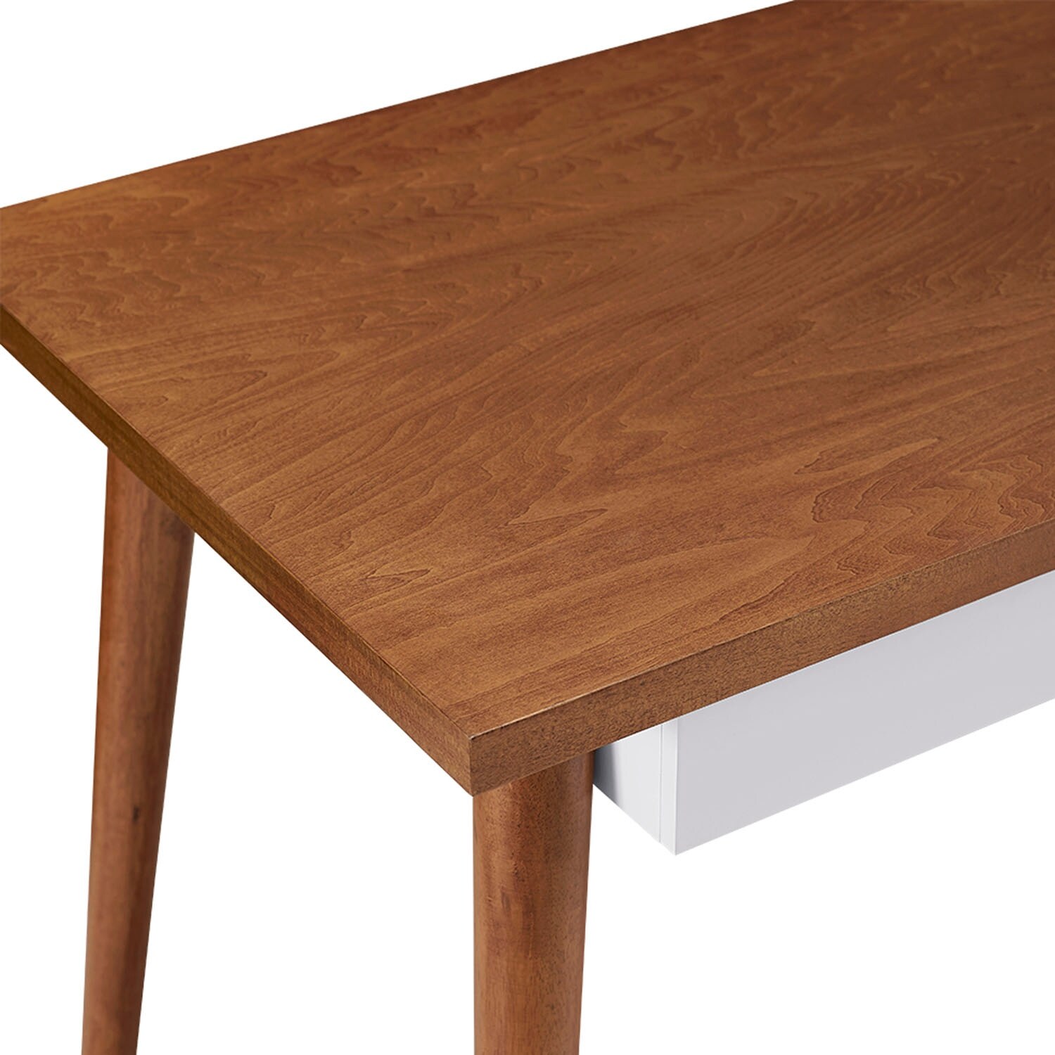 Offex Home Office 48 Mid Century Wood Computer Storage Desk Acorn On Sale Overstock 25542023