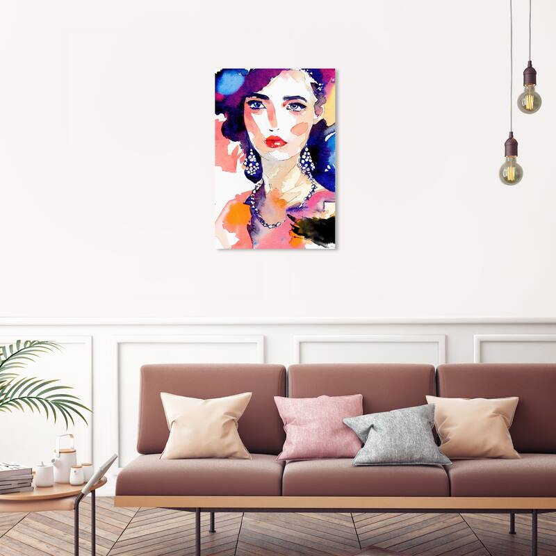 Wynwood Studio Fashion and Glam Mabella III Pink and Modern & Contemporary Wall Art Canvas Print - 30 x 20