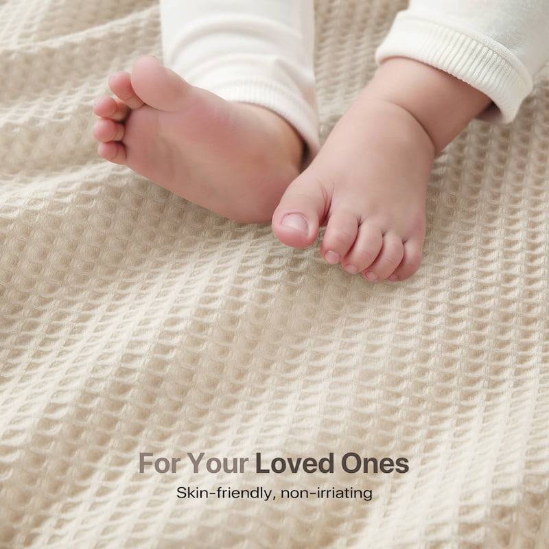 Madison Park Waffle Weave Cotton Blanket