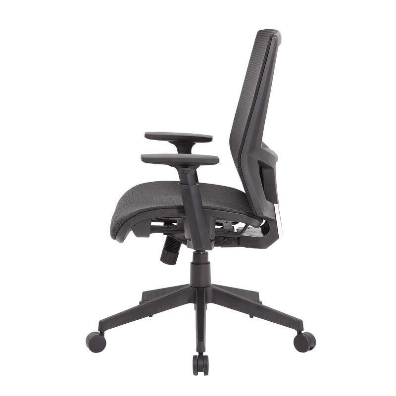 Swivel Task Chair, Black Mesh, Foam, Commercial Rated Synchro-Tilt