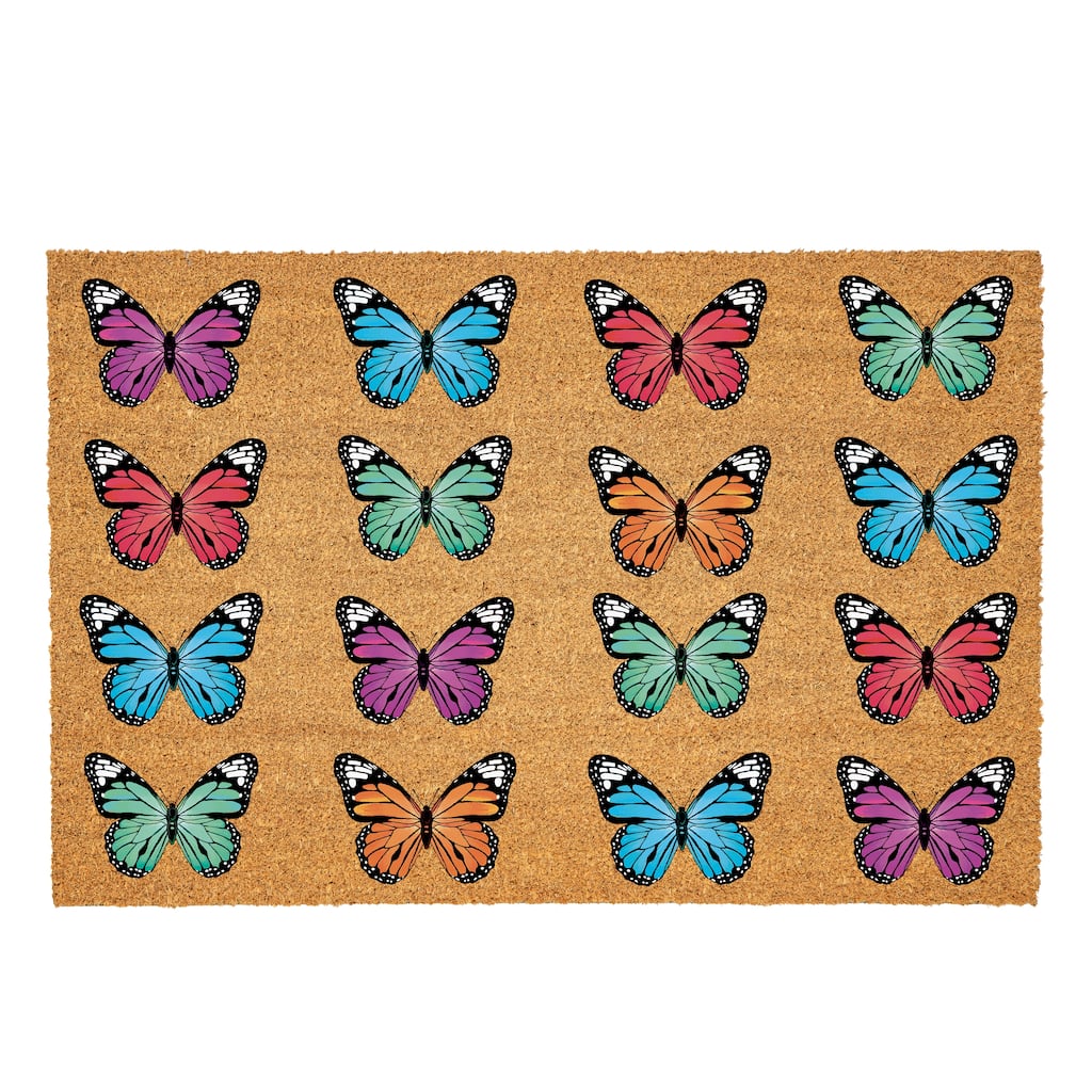 Butterfly Family Coir Mat 36"x24" - 36" x 24"