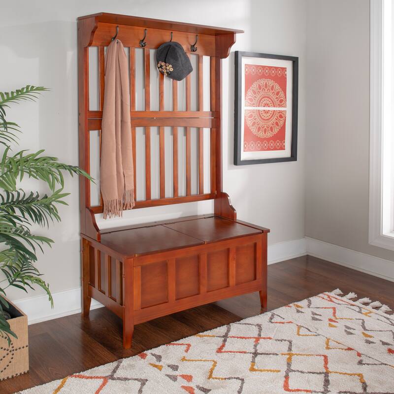 Copper Grove Yellowstone Entryway Hall Tree Storage Bench