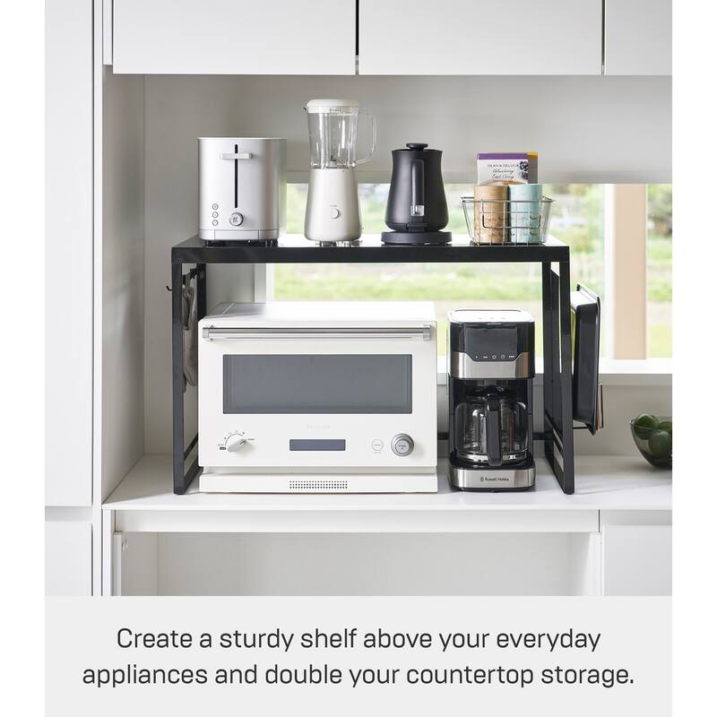 Yamazaki Home Kitchen Appliance Rack, Steel - L 14.72 x W 29.53 x H 18.39 inches
