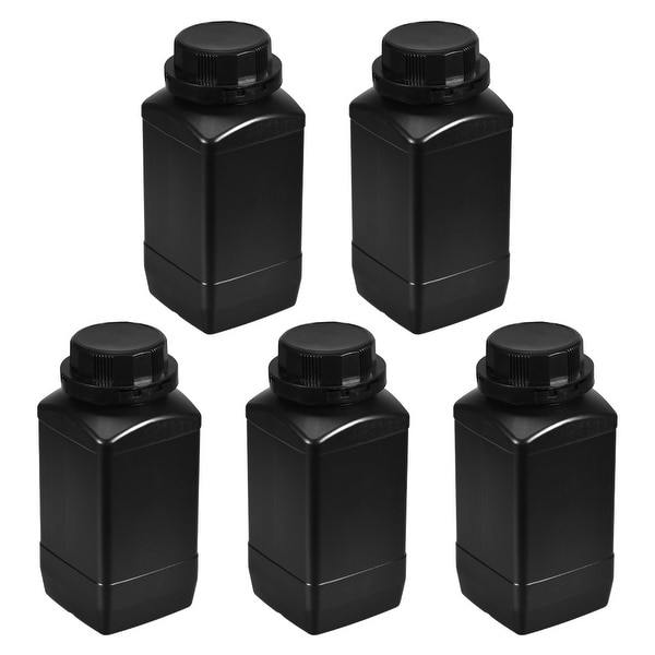 Plastic Lab Chemical Reagent Bottle 1000ml 34oz Storage Bottles   Plastic Lab Chemical Reagent Bottle%2C 1000ml  34oz Storage Bottles%2C Black 5pcs 