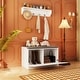 preview thumbnail 15 of 48, Combo Entryway Hall Trees Storage Bench Closet Organizer Clothes Rack