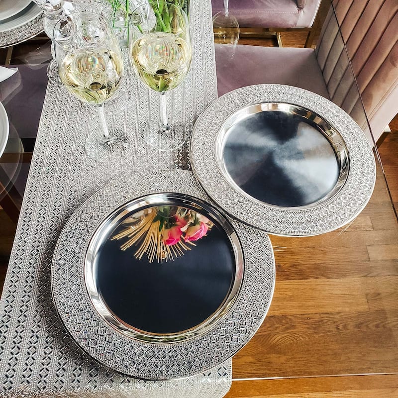 Sparkles Home Madison Avenue Rhinestone Charger Plate