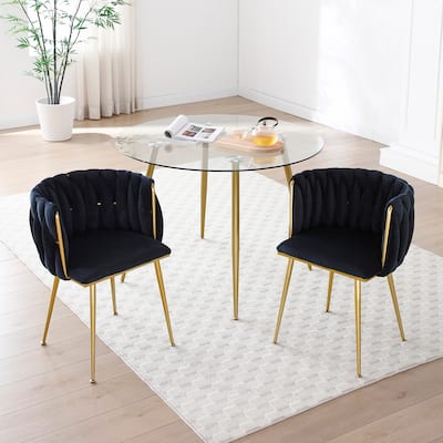 Modern Upholstered Dining Chairs Set of 2