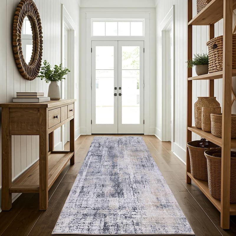 Delara Machine Washable Area Rug, Soft & Durable, Non-Slip Backing, Eco- Friendly GRS certified.