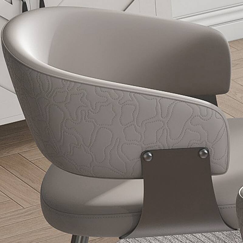 2 Piece Ergonomic PU Leather Kitchen Dining Chair with Cushion, Backrest, Armrests for Dining Room Kitchen Living Room Bedroom