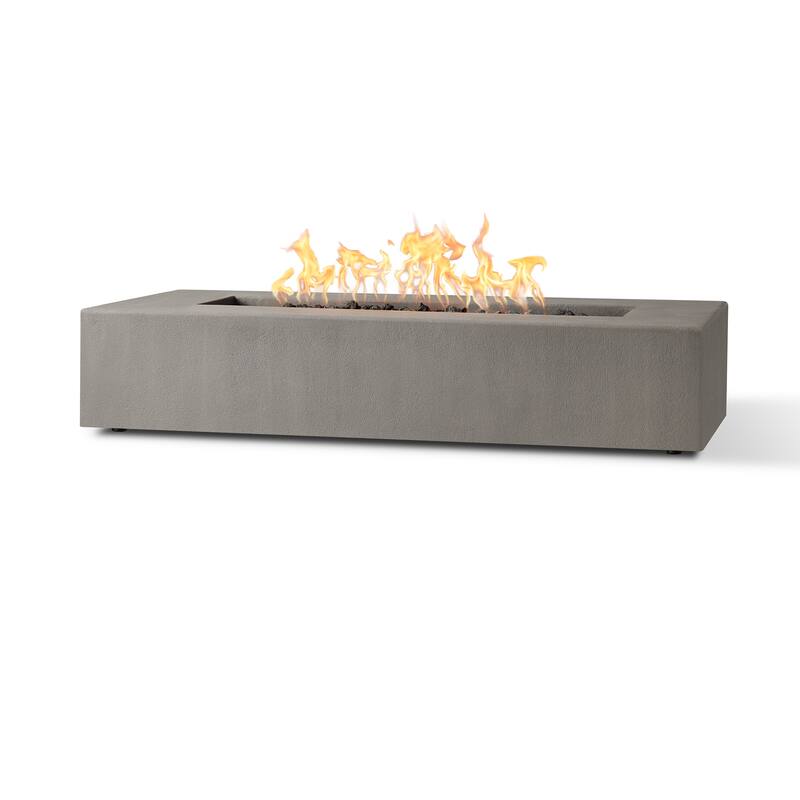 Provo Low Rectangle Propane Fire Table in Flint