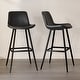 preview thumbnail 49 of 103, LUE BONA Modern Industrial Counter Stools Faux Leather Upholstered Counter Height Bar tools with Back