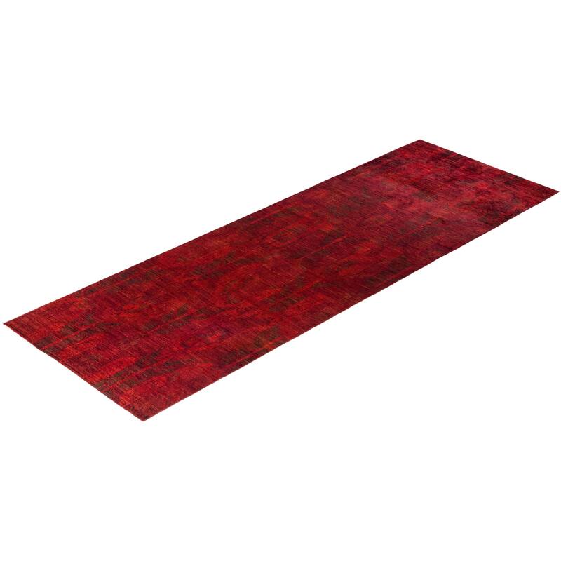 Vibrance One-of-a-Kind Hand-Knotted Runner Rug - Orange, 4' 9" x 14' 2" - 4' 9" x 14' 2"