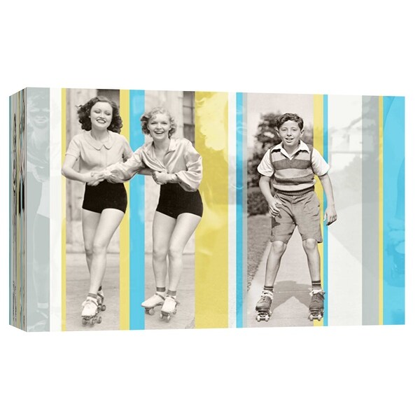 PTM Images 9-102227 PTM Canvas Collection 8" x 10" - "Vintage Roller Skating" Giclee Roller Skating Art Print on Canvas