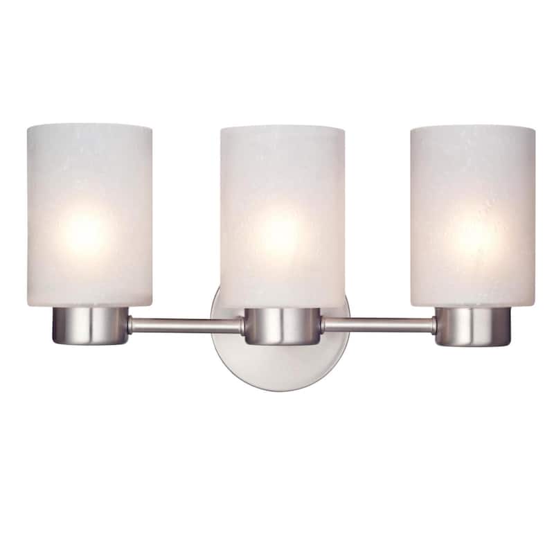 Westinghouse Sylvestre Three-Light Interior Wall Fixture - 3-Light - Brushed Nickel