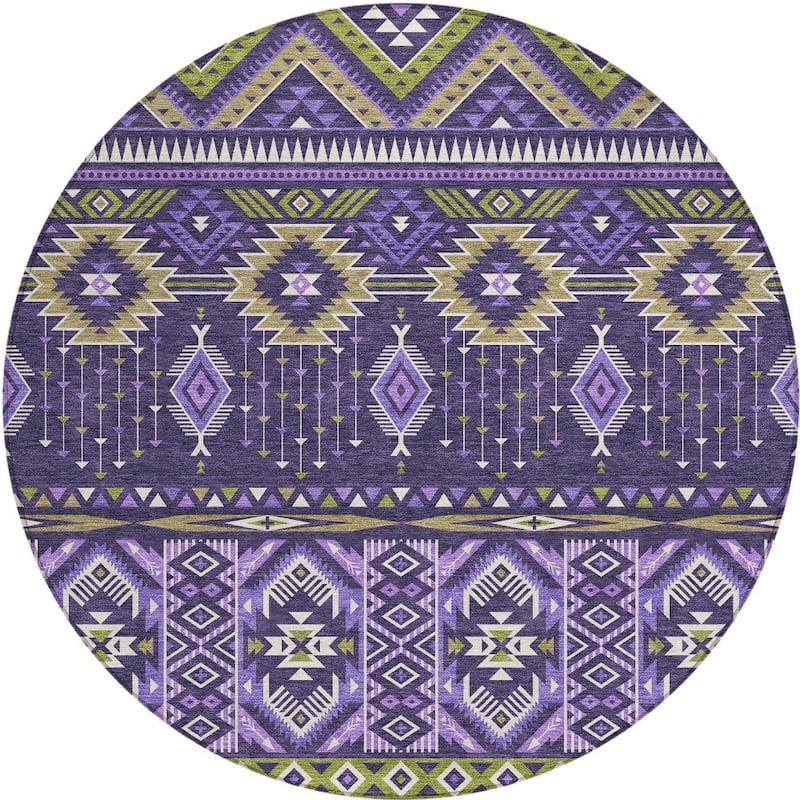 HomeRoots Aztec Transitional Rectangle Outdoor Rug