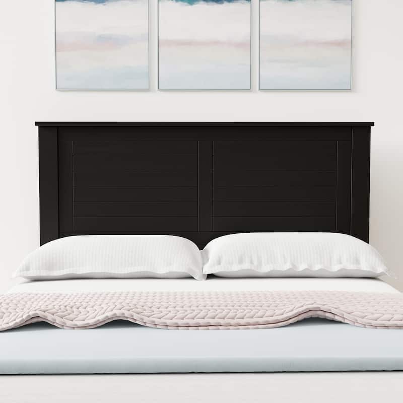 Campagne Wood Headboard - Full - Ebony/Black
