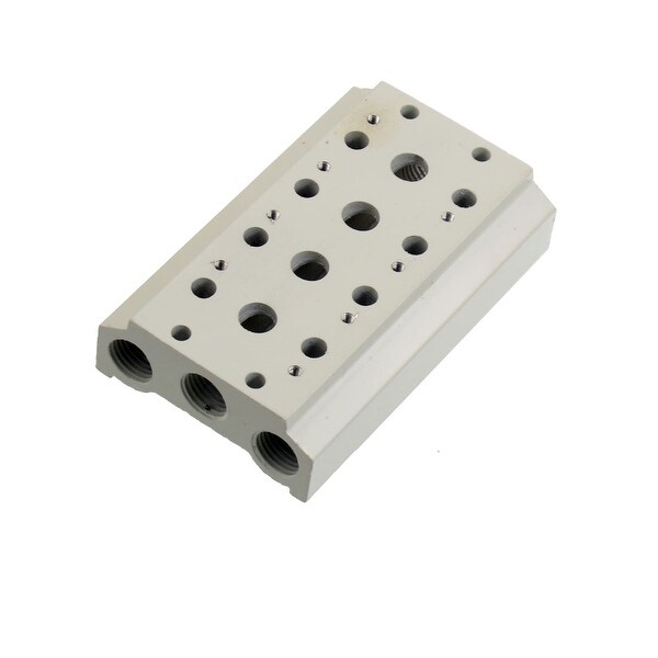 Unique Bargains Unique Bargains G1/4 Aluminum 4 Rows 8mm Bore Dia. Pneumatic Solenoid Air Valve