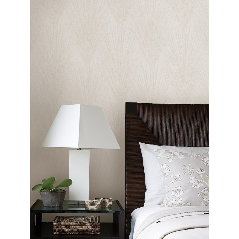 Advantage Keina Taupe Fronds Wallpaper - 20.9in x 396in x 0.025in - 20.9in x 396in x 0.025in