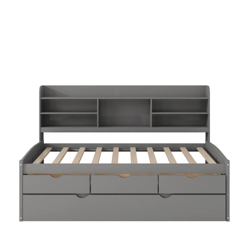 Twin Size Wooden Captain Bed
