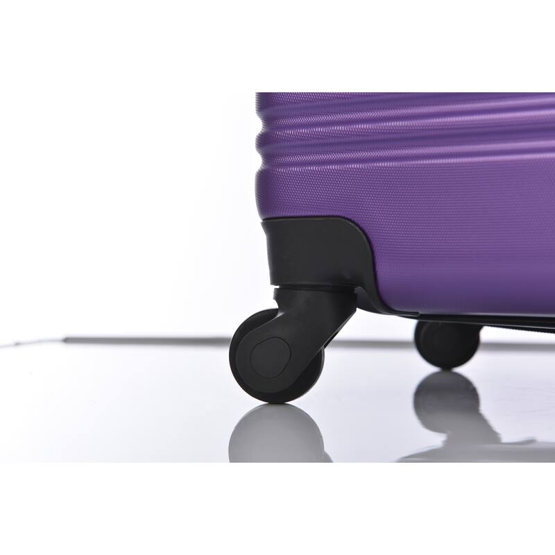 4-Piece Modern Luggage Sets, Lightweight Luggage with 360° Swivel Wheels and TSA Lock, for Boarding Travel, Purple