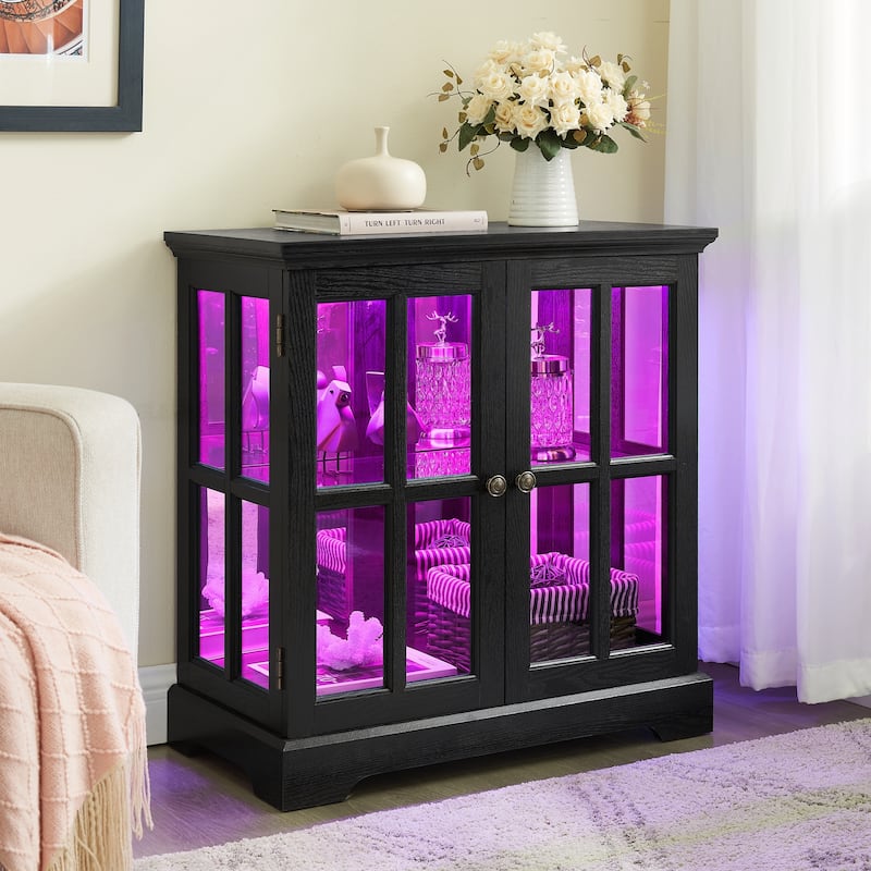 LED Curio Display Cabinet with Adjustable Shelves