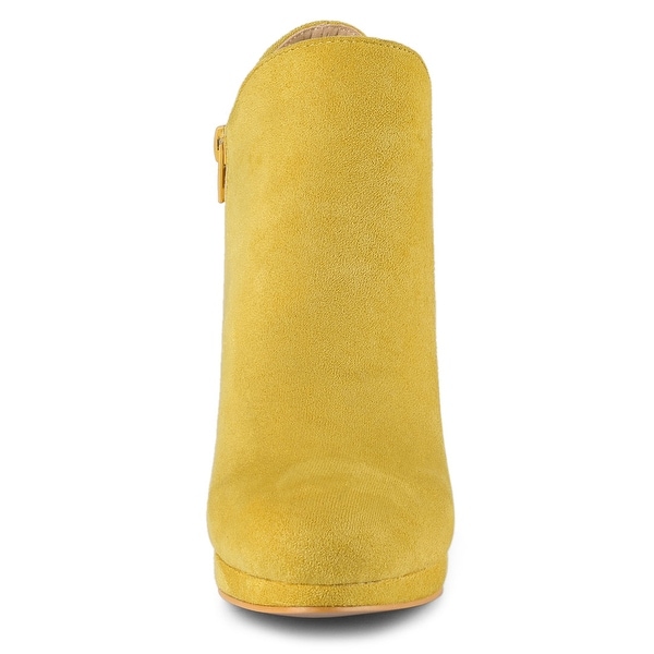 womens yellow booties