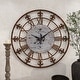 preview thumbnail 11 of 16, Metal 36-inch Fleur-de-lis Decorative Clock
