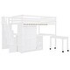 preview thumbnail 20 of 58, Space-Saving Multifunctional Wood Loft Bed for Kids, Full Size