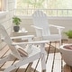 preview thumbnail 14 of 32, Hollywood Outdoor Outdoor Acacia Wood Foldable Adirondack Chairs (Set of 2) by Christopher Knight Home White