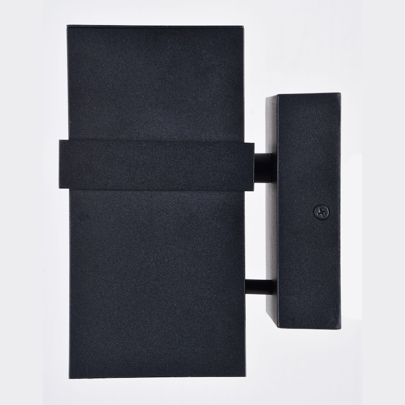 VAXCEL Lavage 1-Light Textured Black Outdoor Wall Sconce, Rust-Resistant Aluminum Metal Shade, LED Compatible Dark Sky Compliant