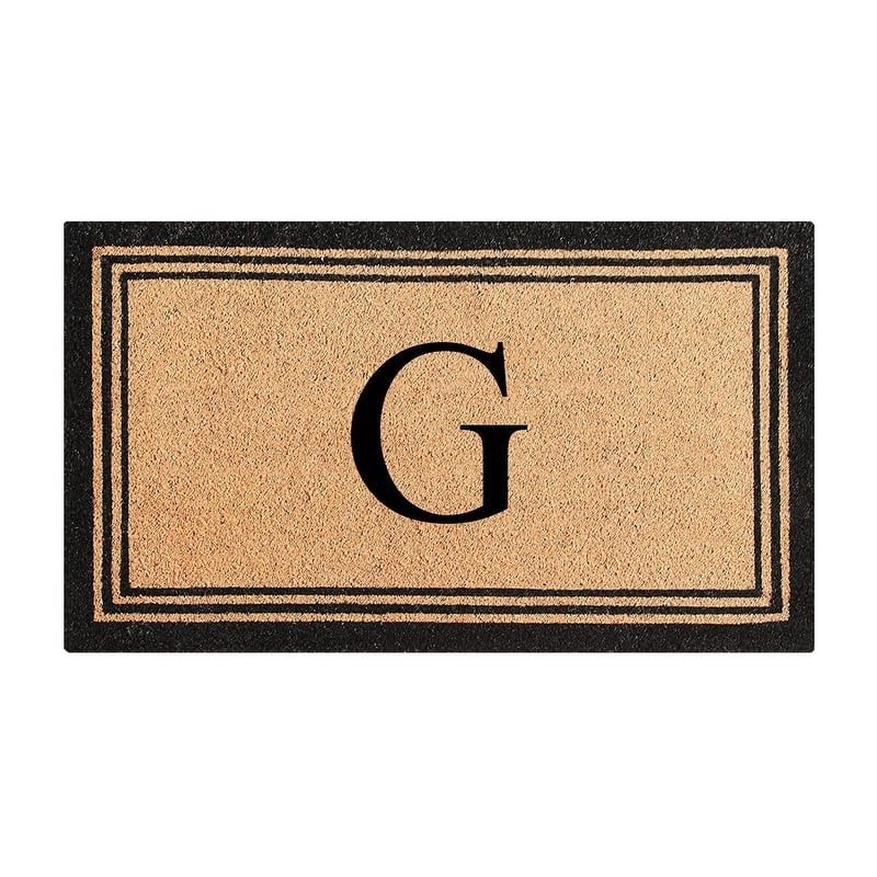 A1HC Natural Coir Doormat with Heavy Duty PVC Backing,0.75 Inch Pile Height, Perfect for Outdoor Use - 24" X 39" - G