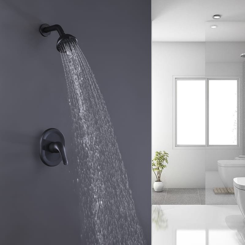 Modern 3-Way High-pressure Shower Head Set with Handle in Black