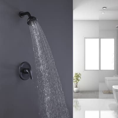 Modern 3-Way High-pressure Shower Head Set with Handle in Black