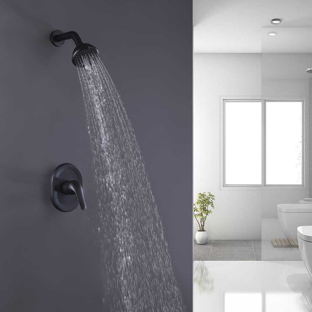 Modern 3-Way High-pressure Shower Head Set with Handle in Black