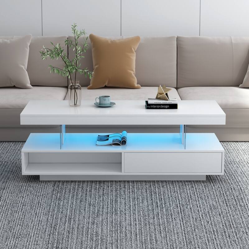 LED Coffee Table with Storage