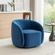 preview thumbnail 5 of 107, SEYNAR Modern Glam Velvet Upholstered 360 Degree Swivel Accent Armchair Navy