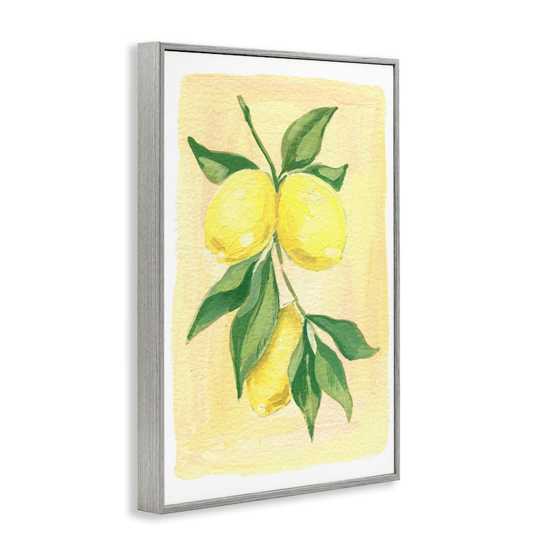 Stupell Hanging Lemons Country Charm Framed Giclee Art Design By Hannah Moren