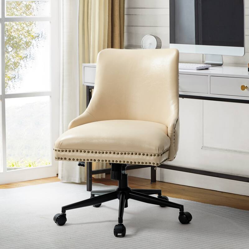 Sonia Modern Faux Leather Task Chair with Height-adjustable by HULALA HOME
