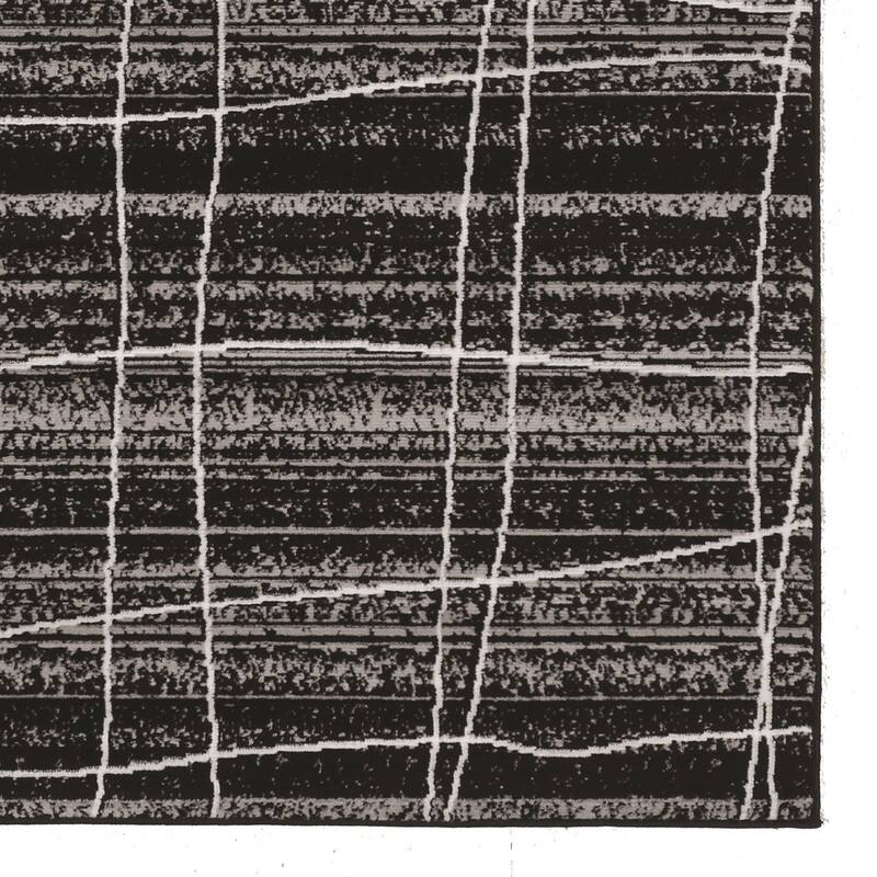 Power Loomed Capri Mod Plaid Polypropylene Rug