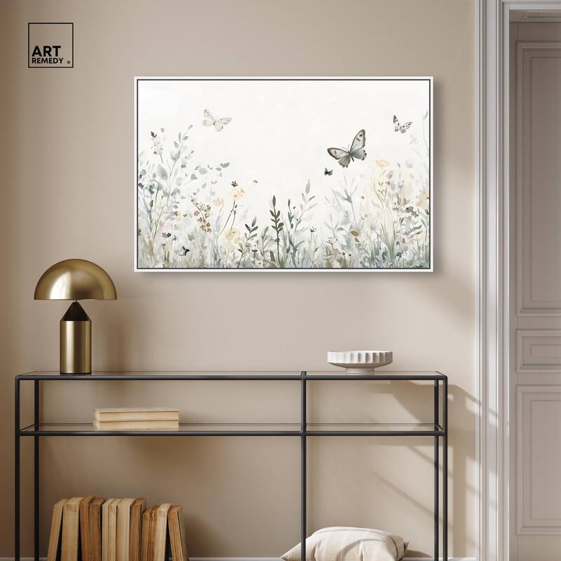 Butterfly Field Canvas by Art Remedy
