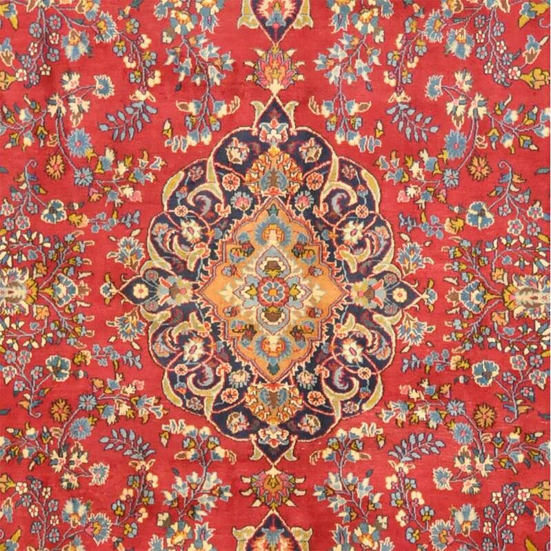 Handmade Mashad Wool Rug (Iran) 9'5 x 13'4 Bed Bath & Beyond 35466731