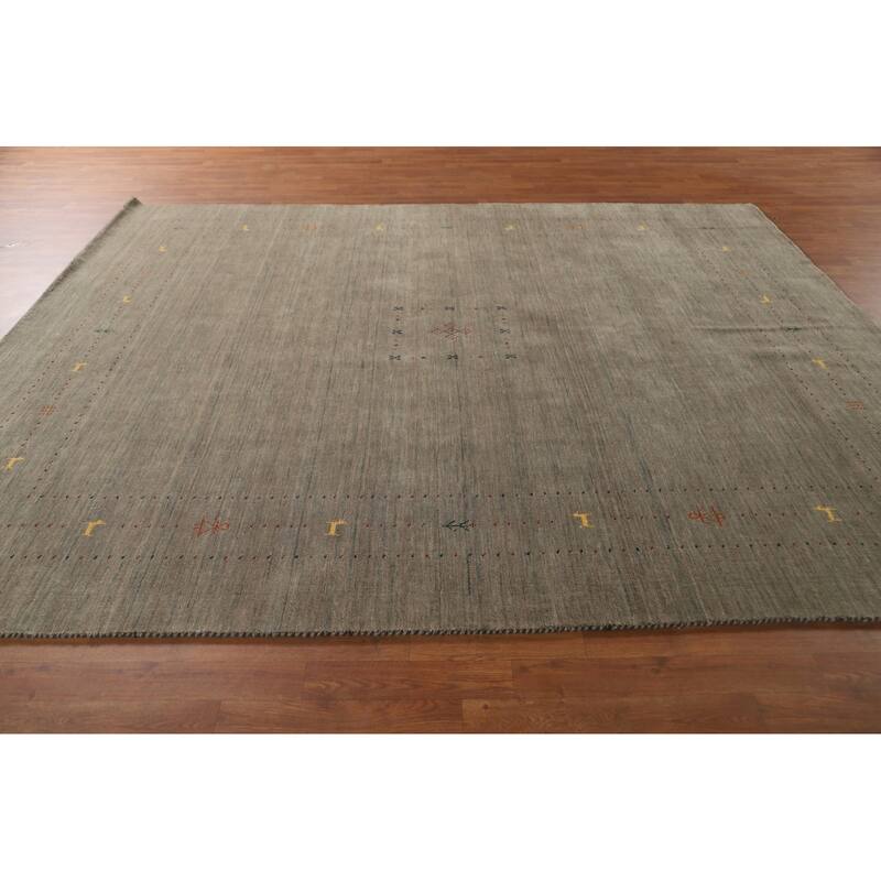 Tribal Gabbeh Indian Area Rug Handmade Wool Carpet - 8'0" x 9'9"