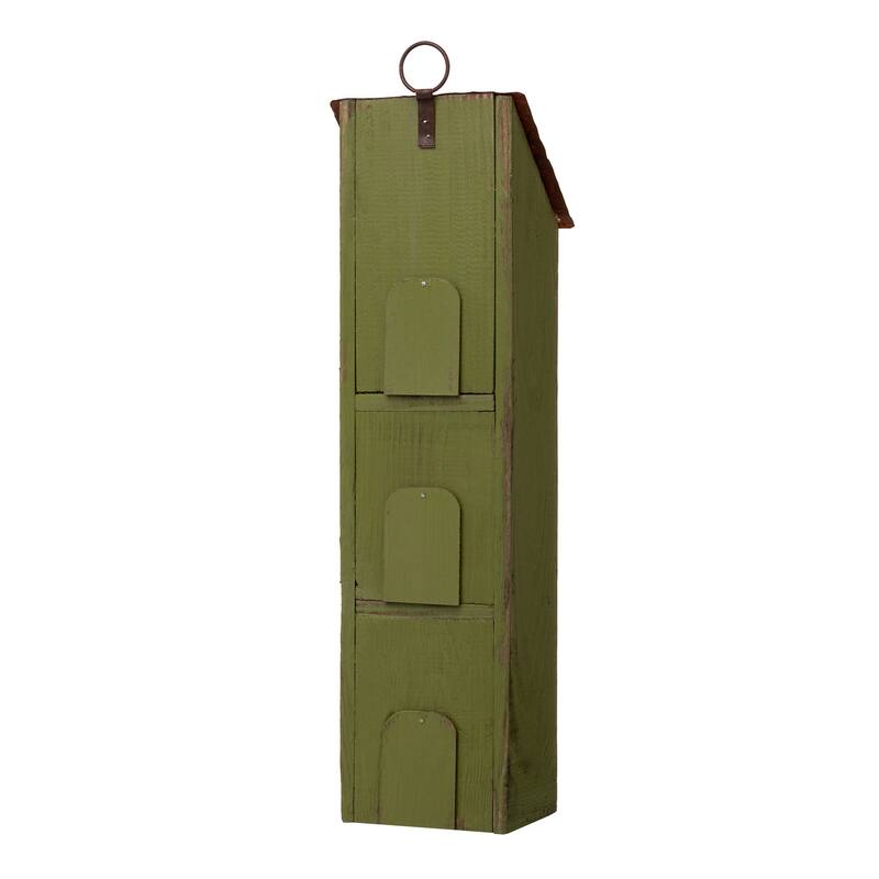 Glitzhome Hanging Distressed Solid Wood Birdhouse